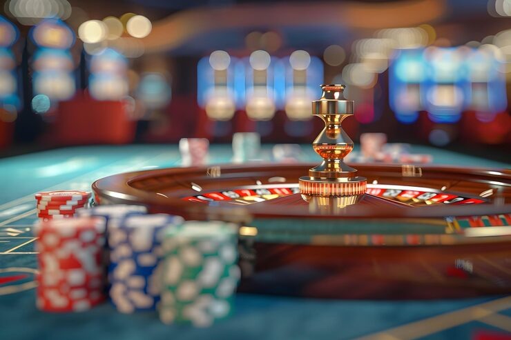 Live-dealer table interface on garuda678 showing multiple betting spots and real-time chat