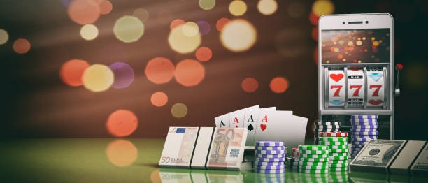 Blackjack table interface showing bet placement buttons and dealer hand